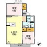 サニーハイツ 2LDKの間取り