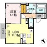 ハイムN&N 1LDKの間取り