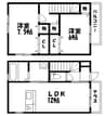 メルベール坂本 2LDKの間取り