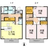 ファミーユ東手城　B棟 3LDKの間取り