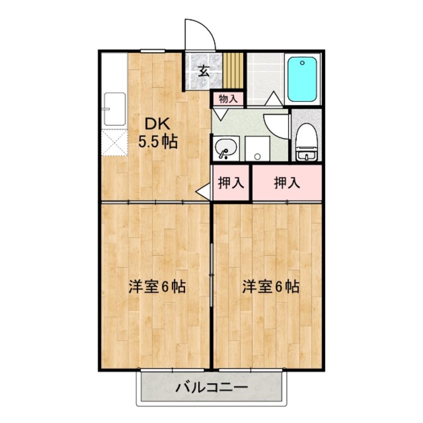 間取図 ヒルズコート木之庄Ⅱ