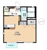 風みどりハウス 1Rの間取り