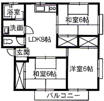 間取図 ファミーユ新涯 F