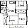 ファミーユ新涯 F 3DKの間取り