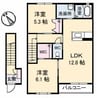メゾン楽天　B棟 2LDKの間取り