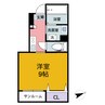 アルバ北棟 1Kの間取り