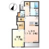 セントフィールドA 1LDKの間取り