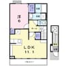 ベルボニートＢ 1LDKの間取り