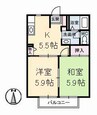 イーストビレッジ坂本B棟 2Kの間取り