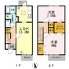 ローズコート新涯 2LDKの間取り