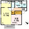 ウィルモア南手城 1LDKの間取り