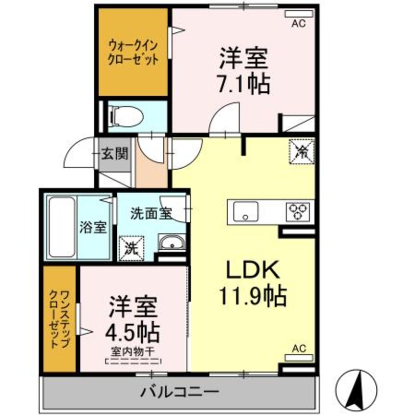 間取図 ソレイユ深津