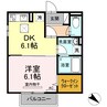 アイリス 1DKの間取り