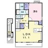 セレノ 1LDKの間取り