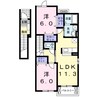 フローレンスⅡＢ 2LDKの間取り