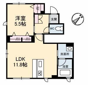 間取り図 グランクロス沖野上W