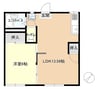 春日サンハイツB棟 1LDKの間取り
