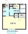 コーポあけぼの 1Kの間取り