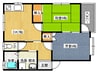 エトワール弓井C 2DKの間取り