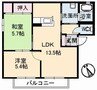 ディアス横尾 2LDKの間取り