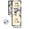 アメニックス福山　１４番館 1LDKの間取り