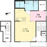 クレール岡田 1LDKの間取り