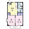 サンシティ藤吉 2DKの間取り