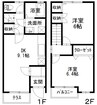 山陽本線（中国）/里庄駅 徒歩73分 1-2階 築23年 2LDKの間取り