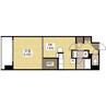 フラットリア春日 1DKの間取り