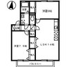 セジュール丹地 2LDKの間取り