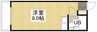 リアライズ福山 1Rの間取り