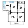オーキッドA 3DKの間取り