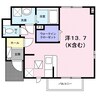 ライトヴァリー 1Rの間取り