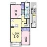 アルバ　グランデＢ 2LDKの間取り