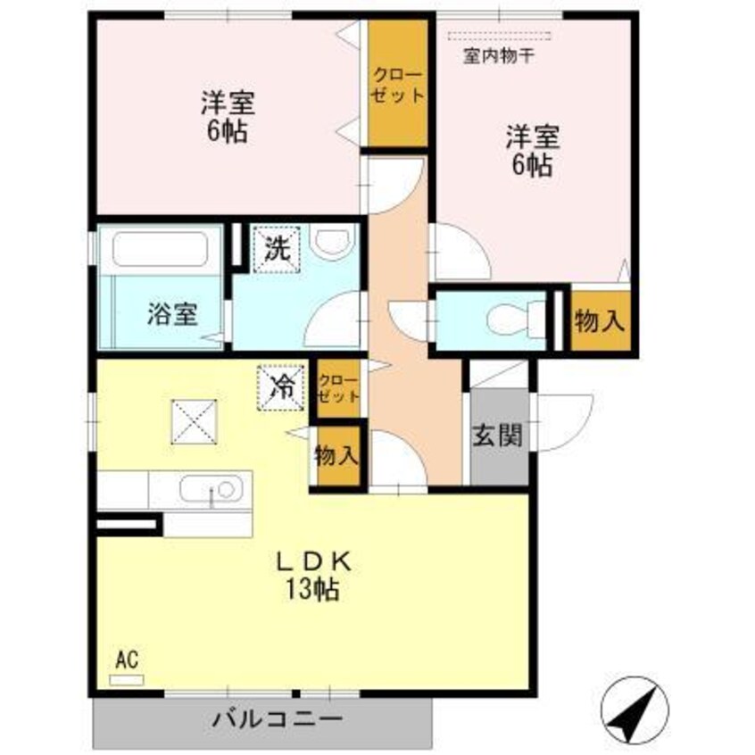 間取図 ソレイユコート