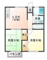ローズコートM 2DKの間取り