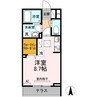 D-room引野 1Rの間取り
