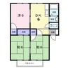 西ノ浜コーポ１号棟 3DKの間取り