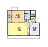 角内マンション 2LDKの間取り