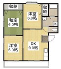 リバーコートカドヤの間取図