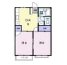 エルディムどいＢ 2DKの間取り