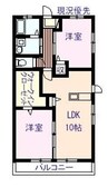 マルベリーA 2LDKの間取り