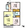 ラフィネ神辺　Ｂ棟 2LDKの間取り