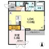 D-room引野 1LDKの間取り