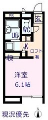 ミユキ 1Kの間取り