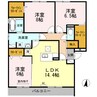 グランドゥールフジイ 3LDKの間取り