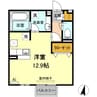 D-room平成大学 1Rの間取り