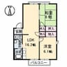 フレグランス中塚　Ａ棟 2LDKの間取り