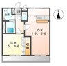 ラフォーレ木太 1LDKの間取り