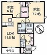 高松琴平電気鉄道<ことでん琴平線>/太田駅 徒歩8分 1階 築13年 2LDKの間取り